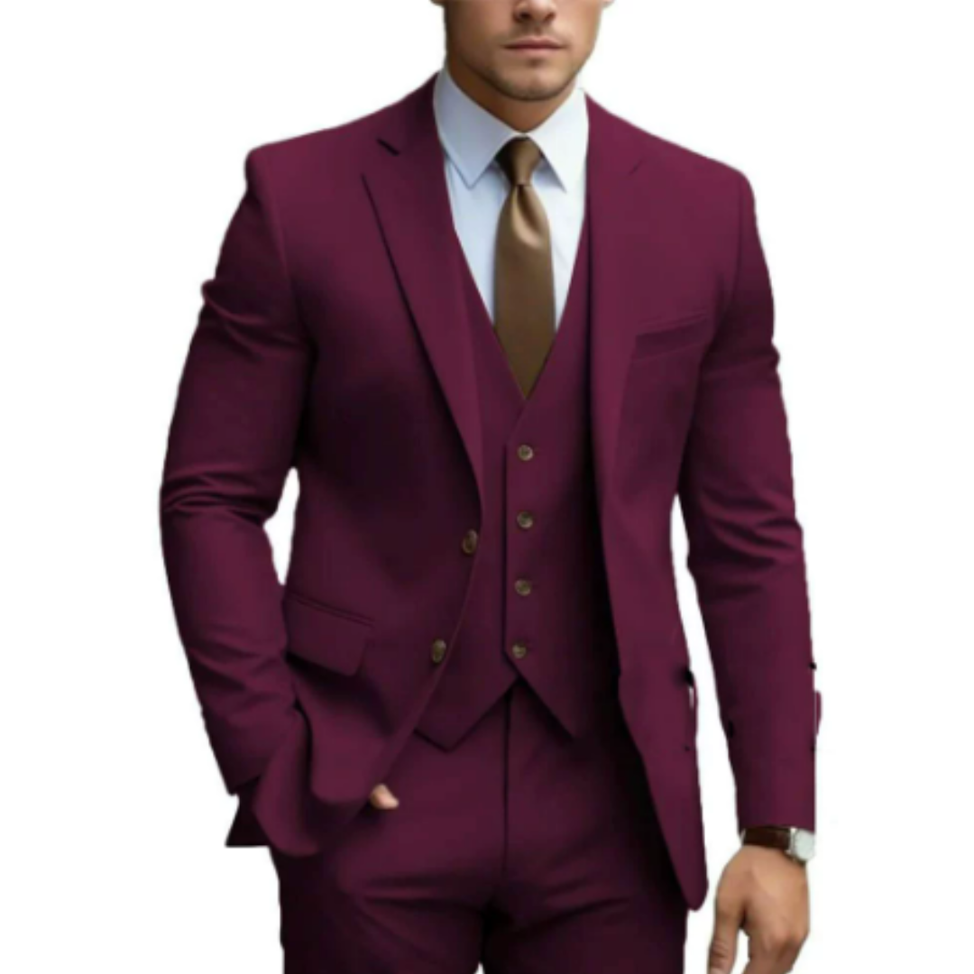 Costume de mariage 3 pièces pour homme avec gilet 3