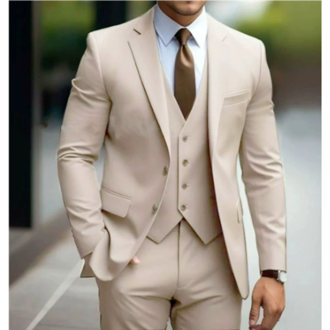 Costume de mariage 3 pièces pour homme avec gilet 6