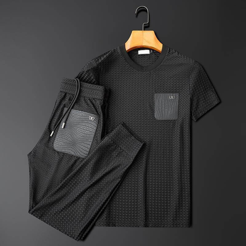 Ensemble de Loisirs pour Hommes T-shirt et Pantalon en Polyester Confortable 6