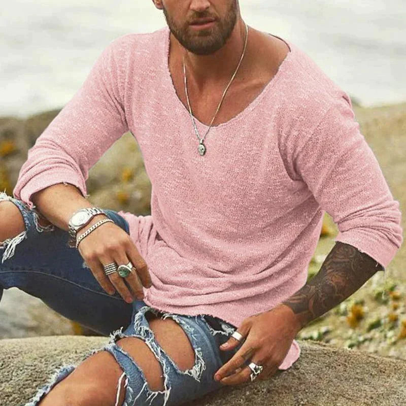Chemise Homme Longue Élégante en Coton Respirant-1
