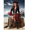 Déguisement Femme Capitaine Pirate Style Gothique Médiéval 0