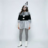 Déguisement Femme Clown Pierrot Halloween Cape à Volants et Chapeau 5