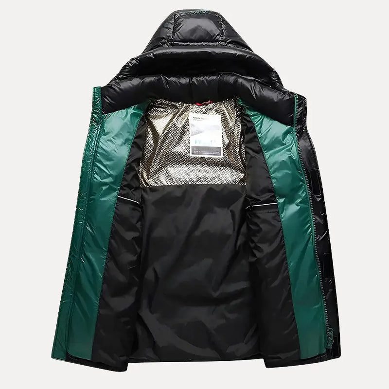 Doudoune pour hommes à capuche avec design matelassé 2