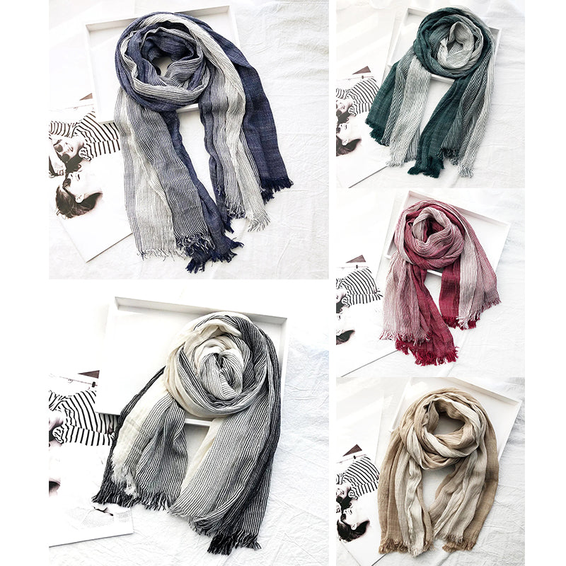 Écharpe Femme Rayée Polyvalente Chic 5