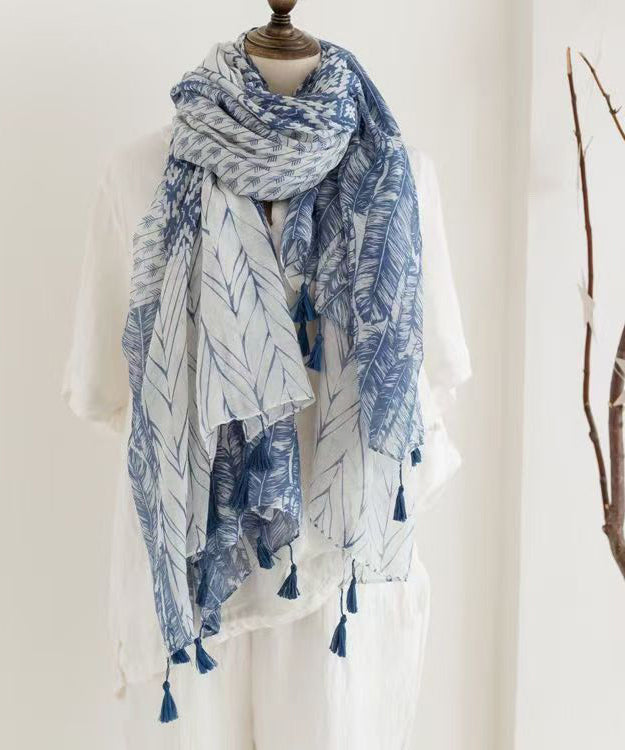 Écharpe Femme Style Ethnique Bohème à Pompons 0