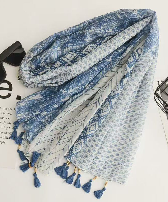 Écharpe Femme Style Ethnique Bohème à Pompons 3