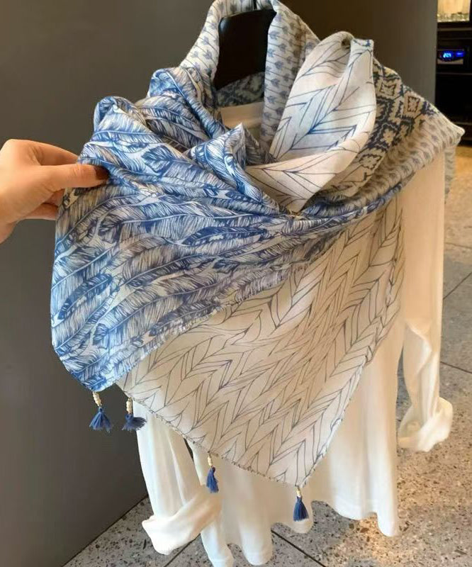 Écharpe Femme Style Ethnique Bohème à Pompons 4
