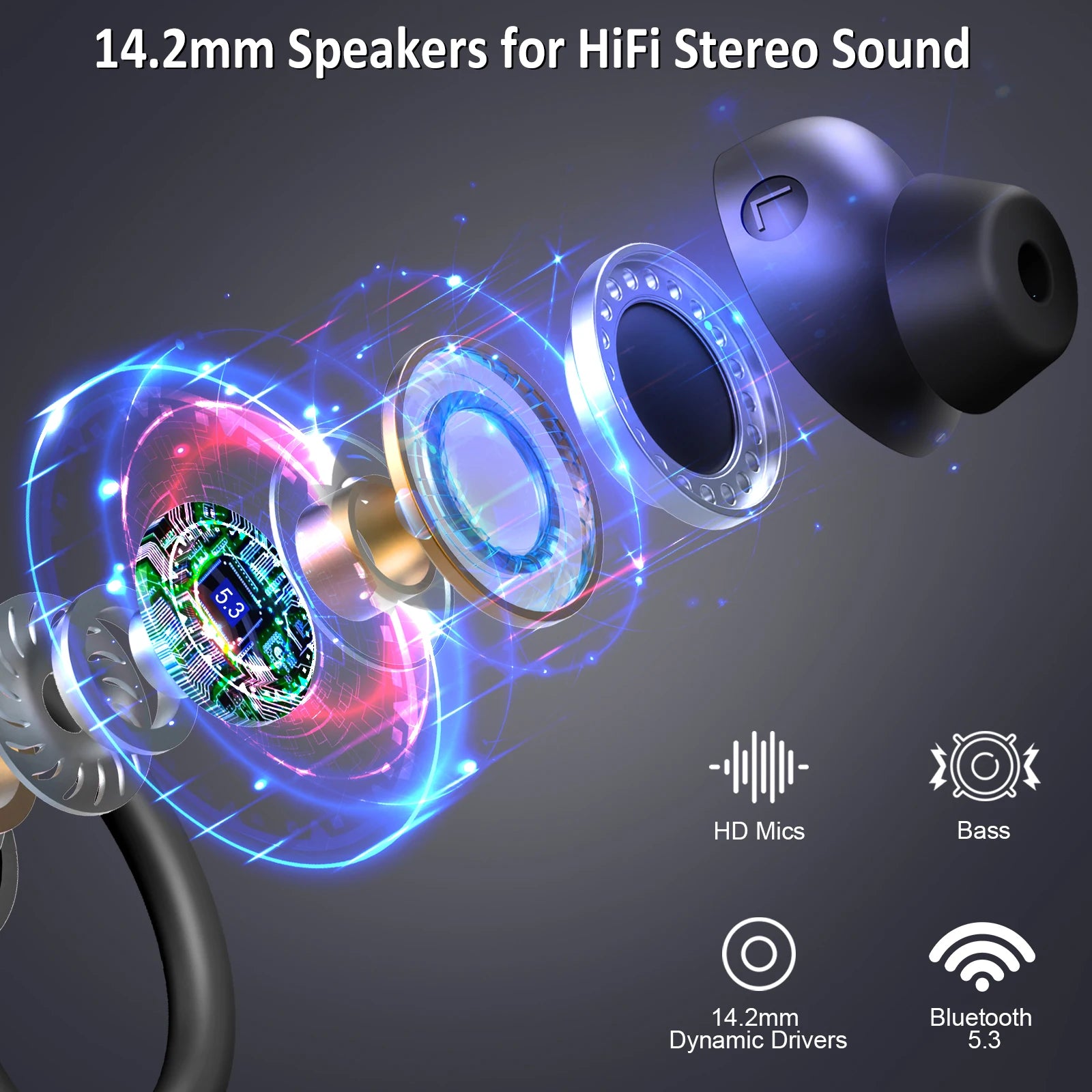 Écouteurs Sans Fil Bluetooth 5.3 Avec Réduction De Bruit Et Autonomie De 40 Heures 1