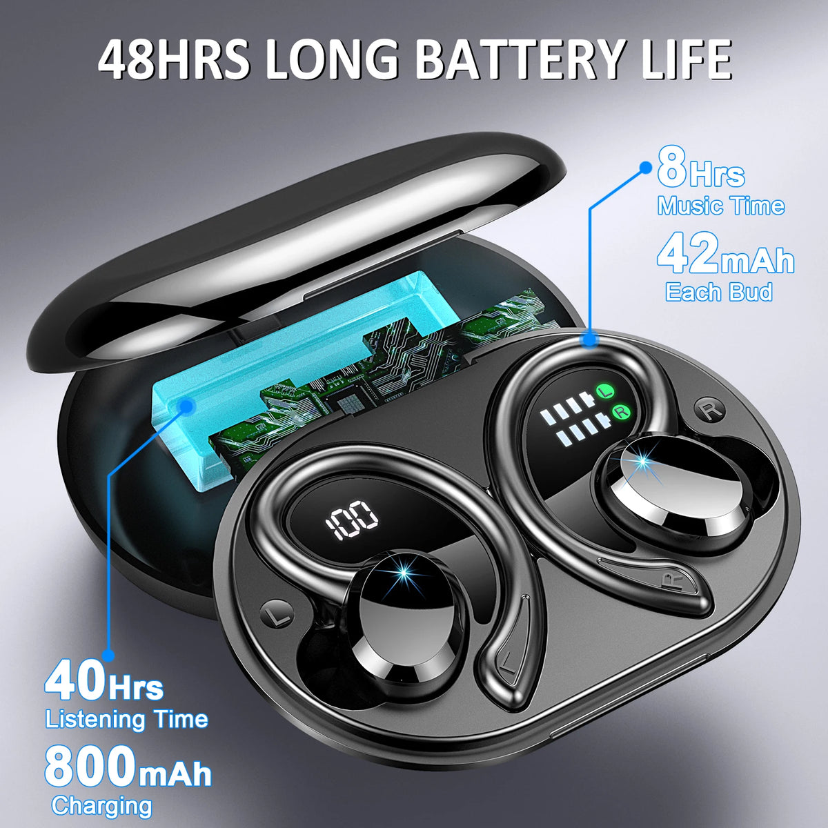Écouteurs Sans Fil Bluetooth 5.3 Avec Réduction De Bruit Et Autonomie De 40 Heures 3