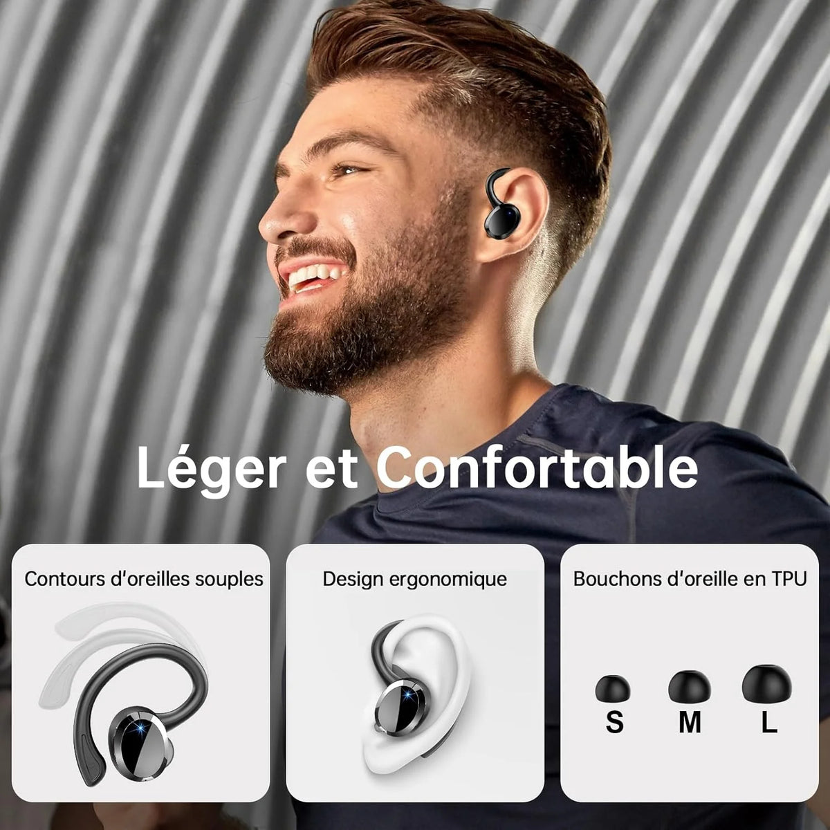 Écouteurs Sans Fil Bluetooth 5.3 Avec Réduction De Bruit Et Autonomie De 40 Heures 4