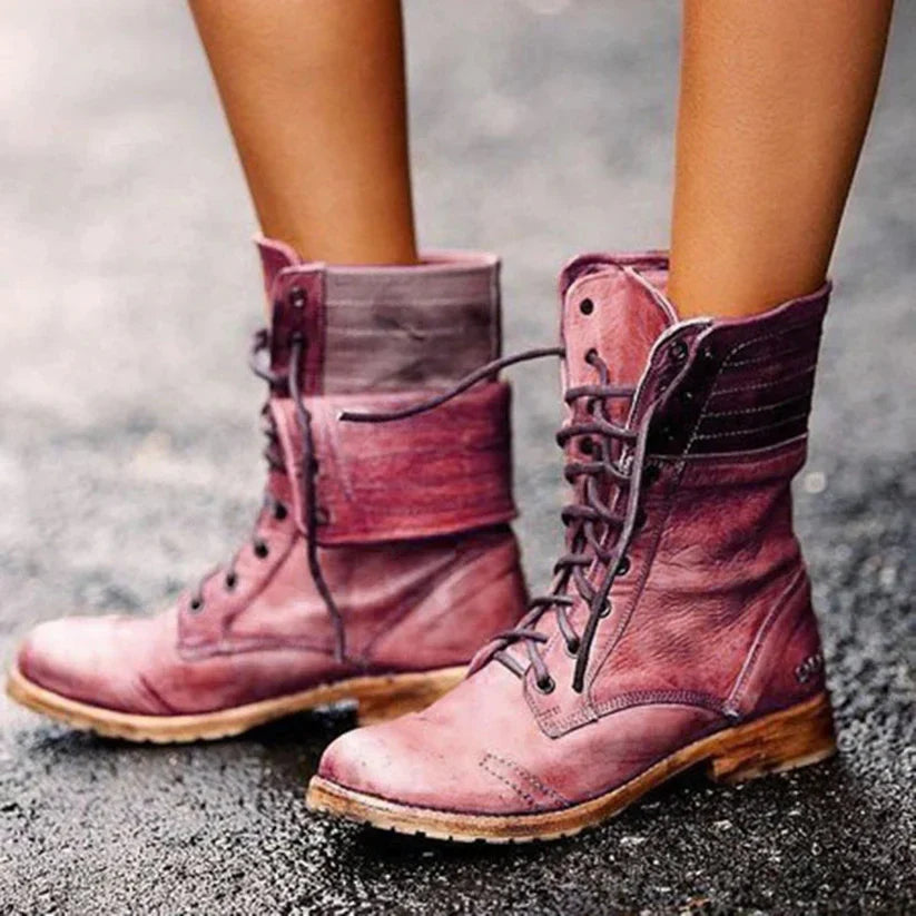 Variant image for Bottes en cuir élégantes pour femmes, style moderne-1