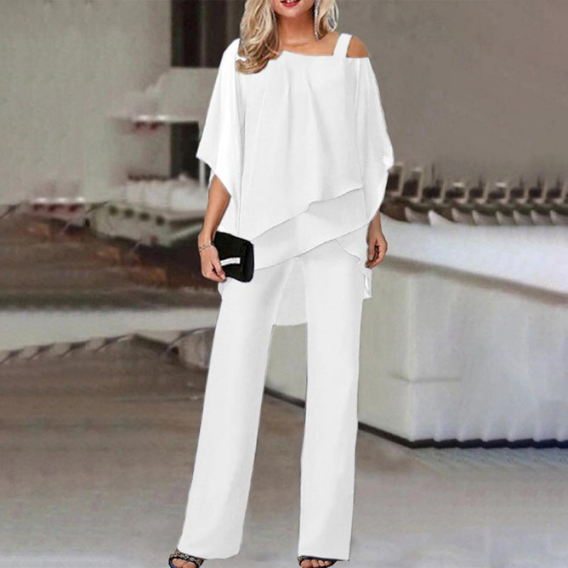 Ensemble 2 Pièces pour Femmes avec Manches Batwing 0