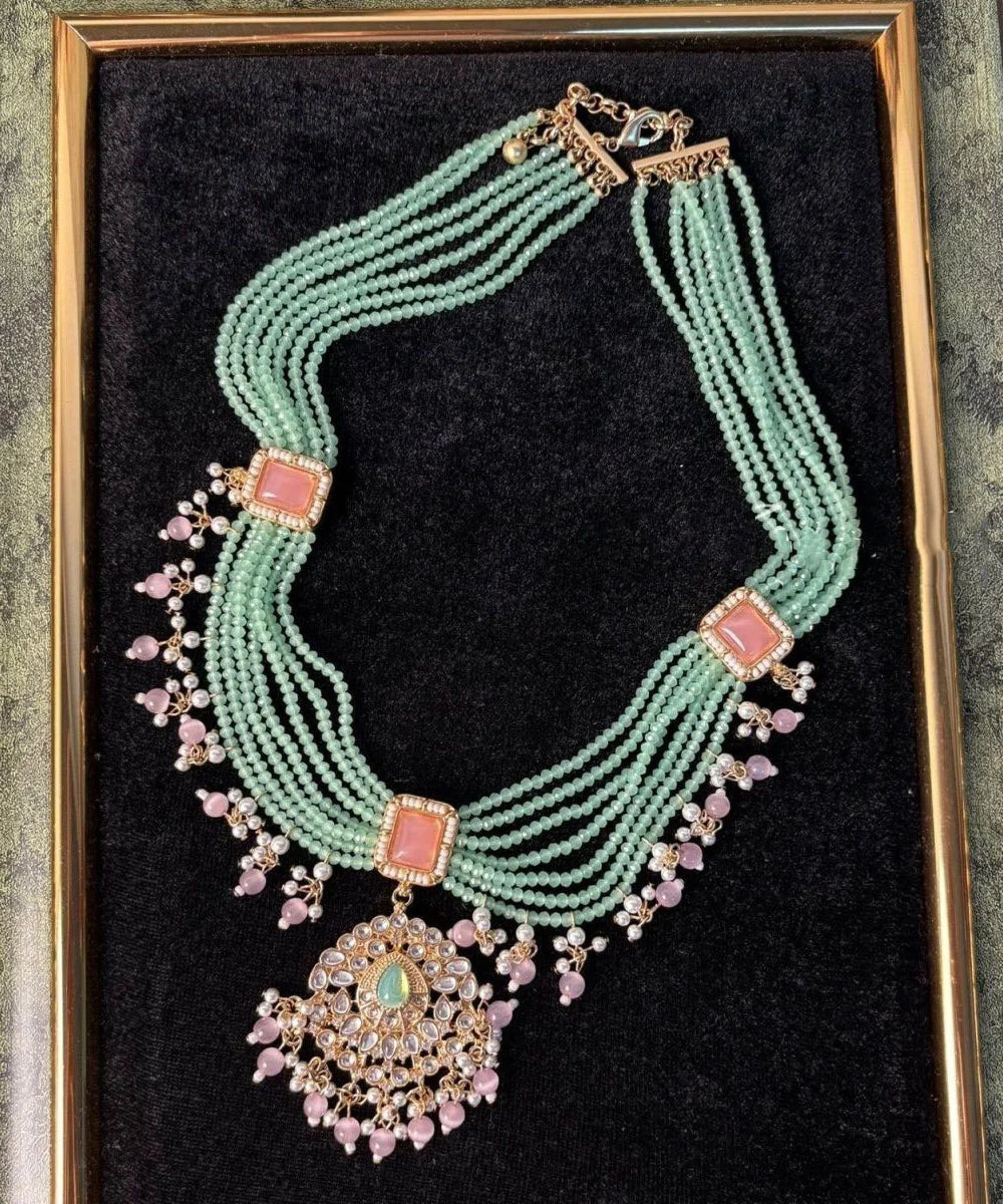Ensemble Bijoux Femme Collier Pendentif et Boucles d'Oreilles Vintage 4