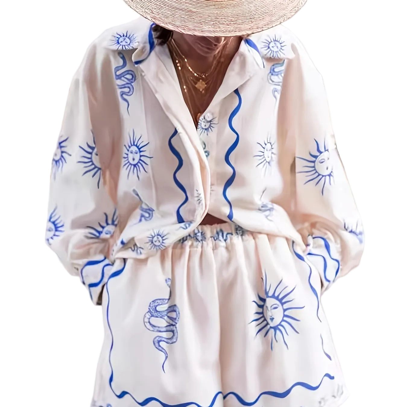 Ensemble Femme Chemise et Short Imprimé 0