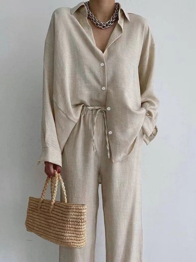 Ensemble Femme Chemisier et Pantalon Large 0