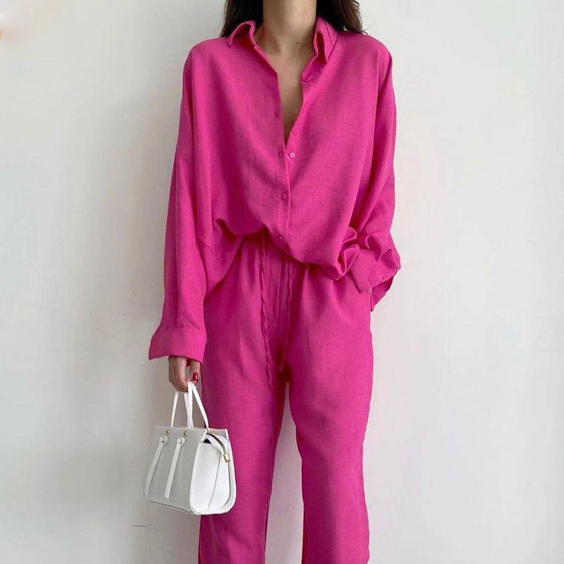 Ensemble Femme Chemisier et Pantalon Large 1