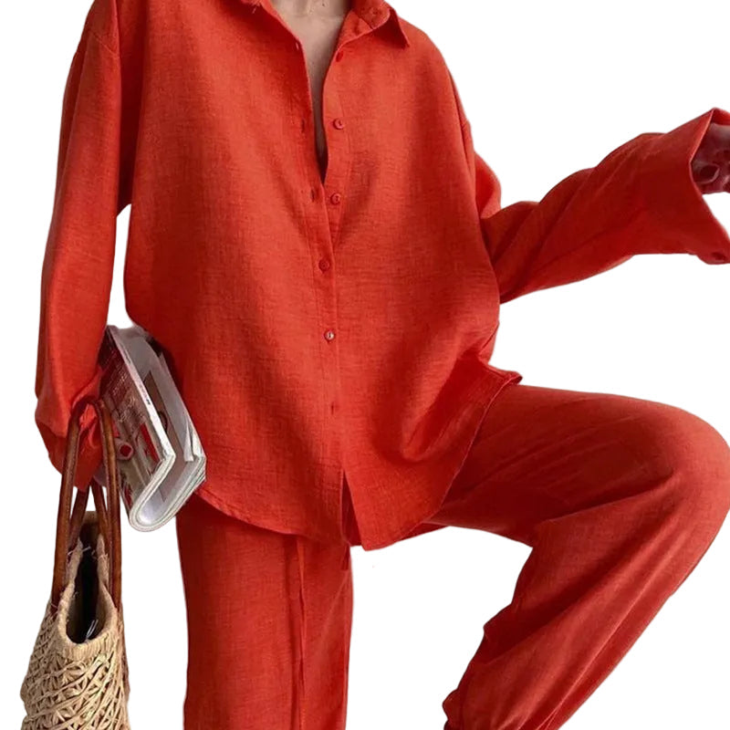 Ensemble Femme Chemisier et Pantalon Large 2