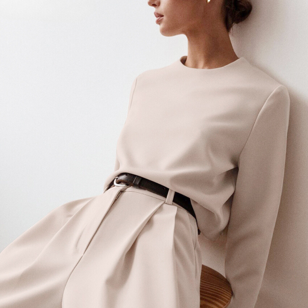 Ensemble Femme Chic avec Pantalon Large Moderne 5