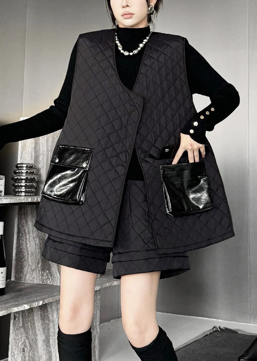 Ensemble Femme Deux Pièces Hiver Asymétrique avec Poches 3