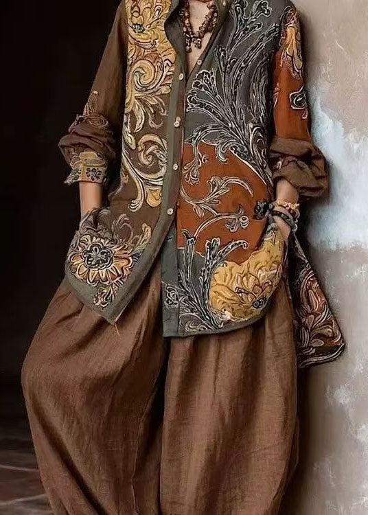 Ensemble Femme Deux Pièces Oversize Col Claudine Manches Longues 1