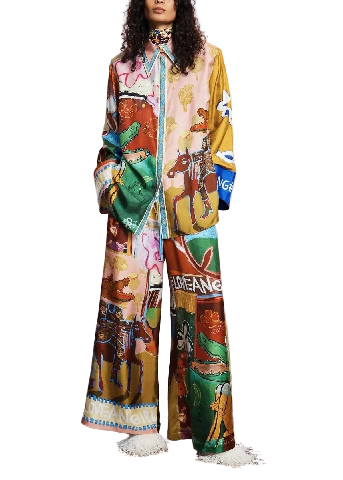 Ensemble Femme Deux Pièces Oversize Imprimé Automnal 0