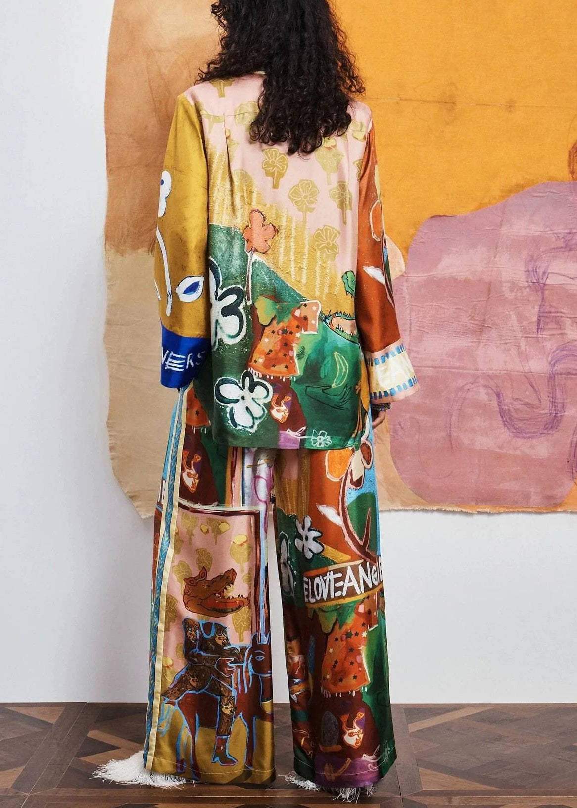 Ensemble Femme Deux Pièces Oversize Imprimé Automnal 2