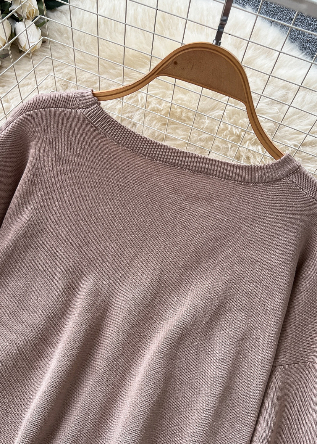 Ensemble Femme Deux Pièces Tricot Patchwork Oversize Automne 2