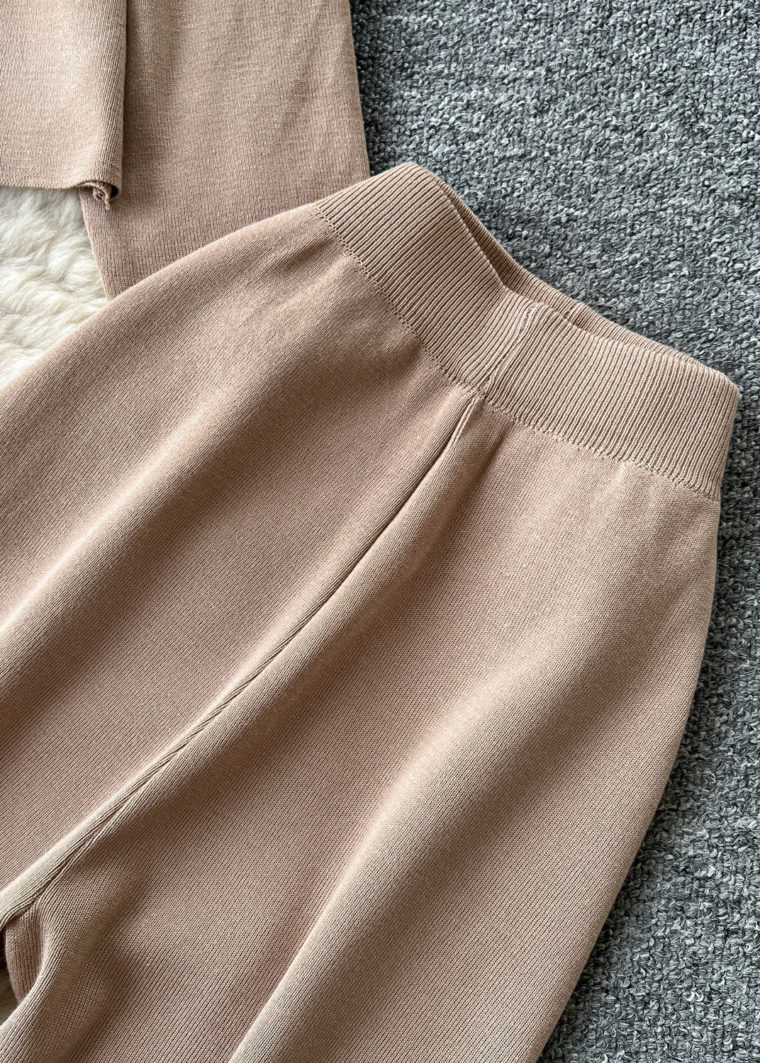 Ensemble Femme Deux Pièces Tricot Patchwork Oversize Automne 3