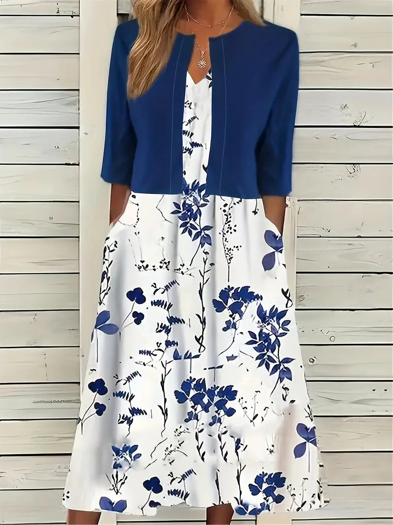 Ensemble Femme Robe Fleurie avec Haut Court 11