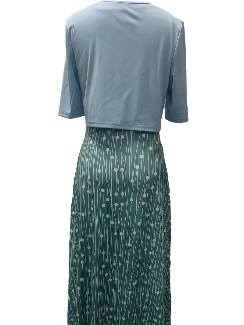 Ensemble Femme Robe Fleurie avec Haut Court 3