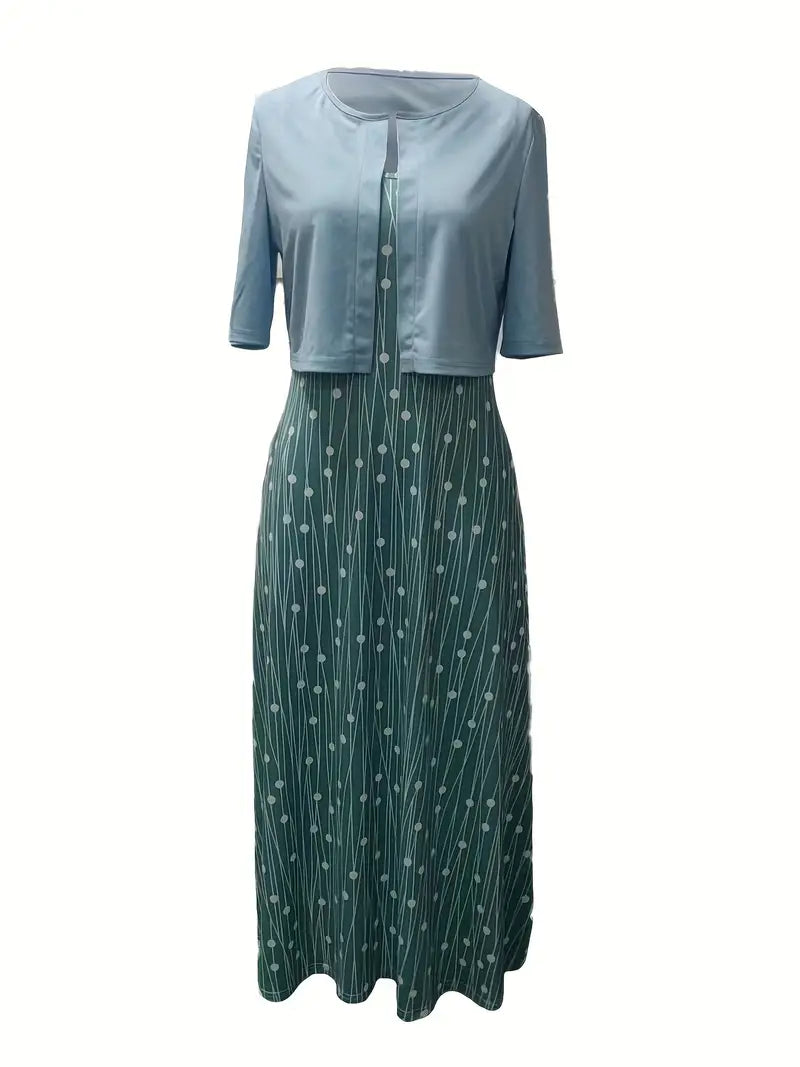 Ensemble Femme Robe Fleurie avec Haut Court 4