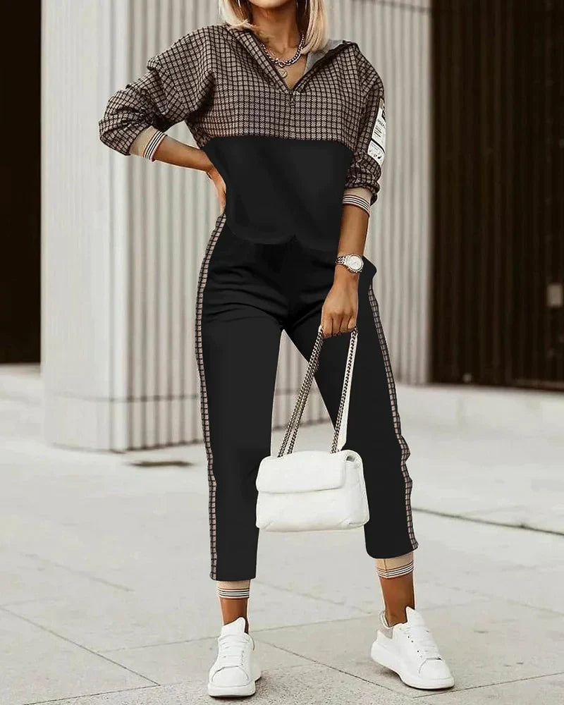 Ensemble Jogging Femme Monogram Coupe Moderne Tissu Mélangé 6
