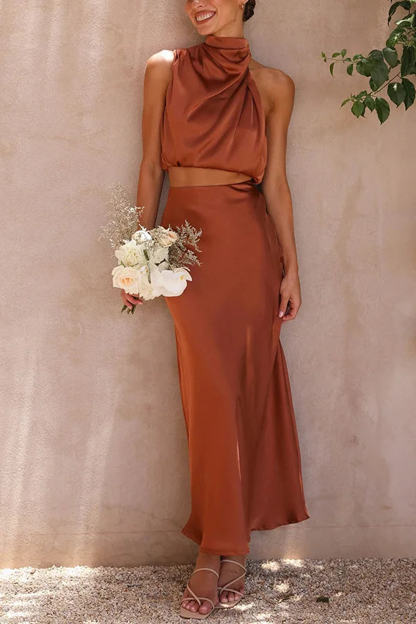 Ensemble Long Femme Chic Drapé 2