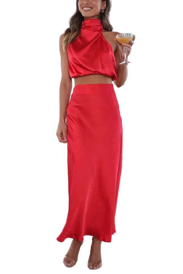 Ensemble Long Femme Chic Drapé 3