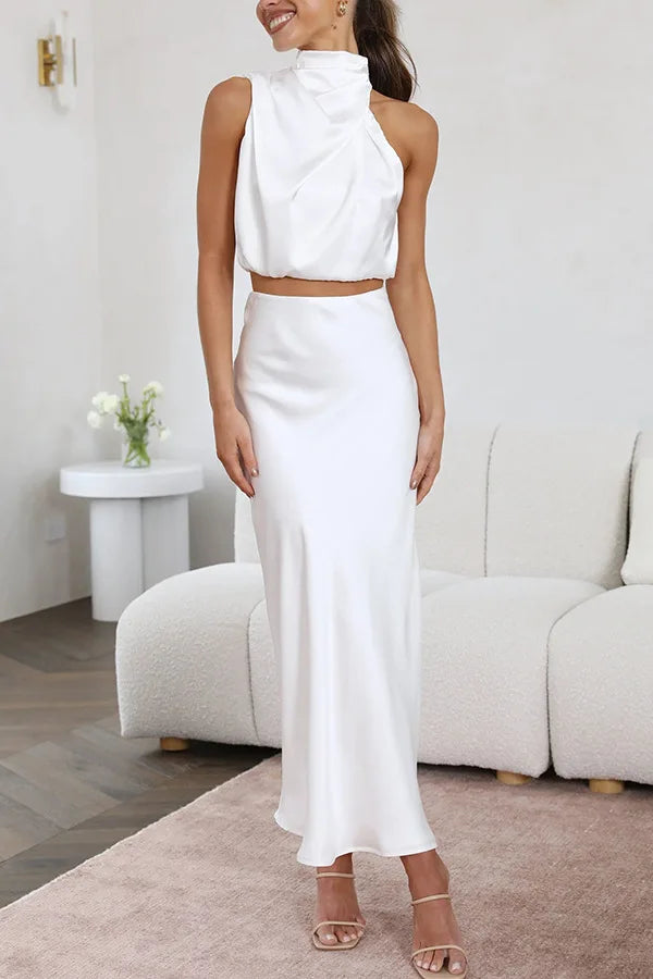 Ensemble Long Femme Chic Drapé 4