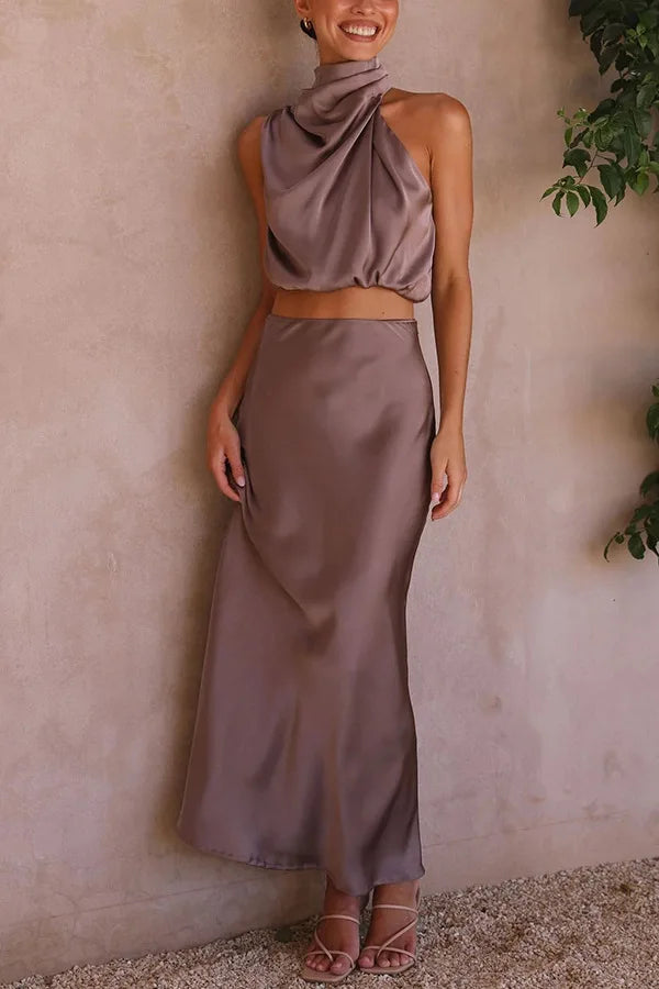 Ensemble Long Femme Chic Drapé 5