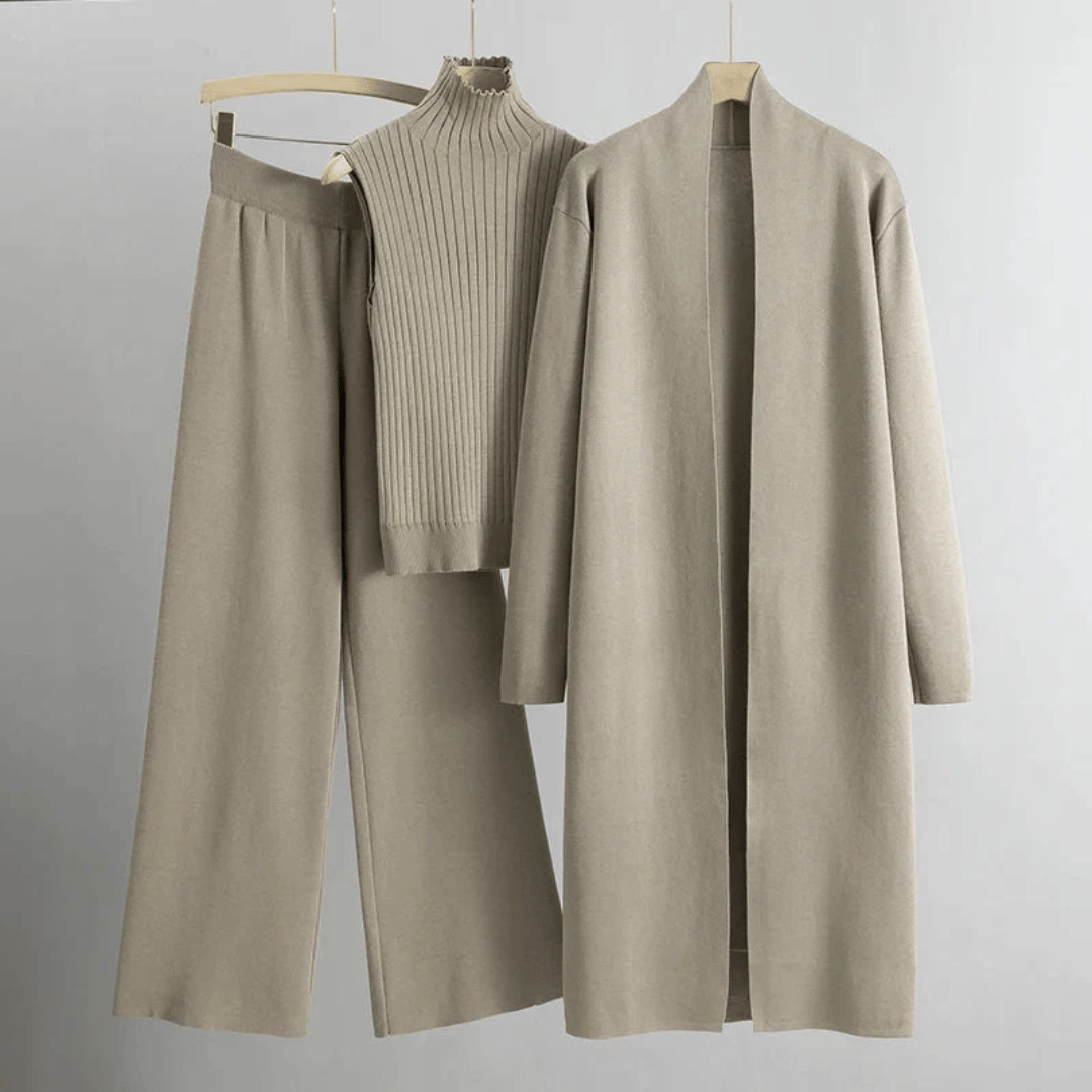 Ensemble Pantalon Trois Pièces Printemps Femme Chic 0