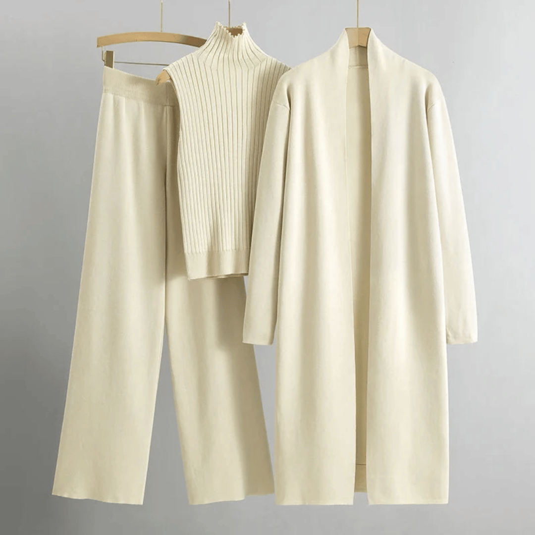 Ensemble Pantalon Trois Pièces Printemps Femme Chic 2