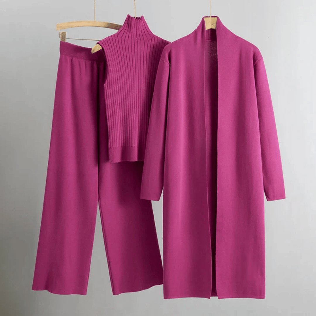 Ensemble Pantalon Trois Pièces Printemps Femme Chic 3