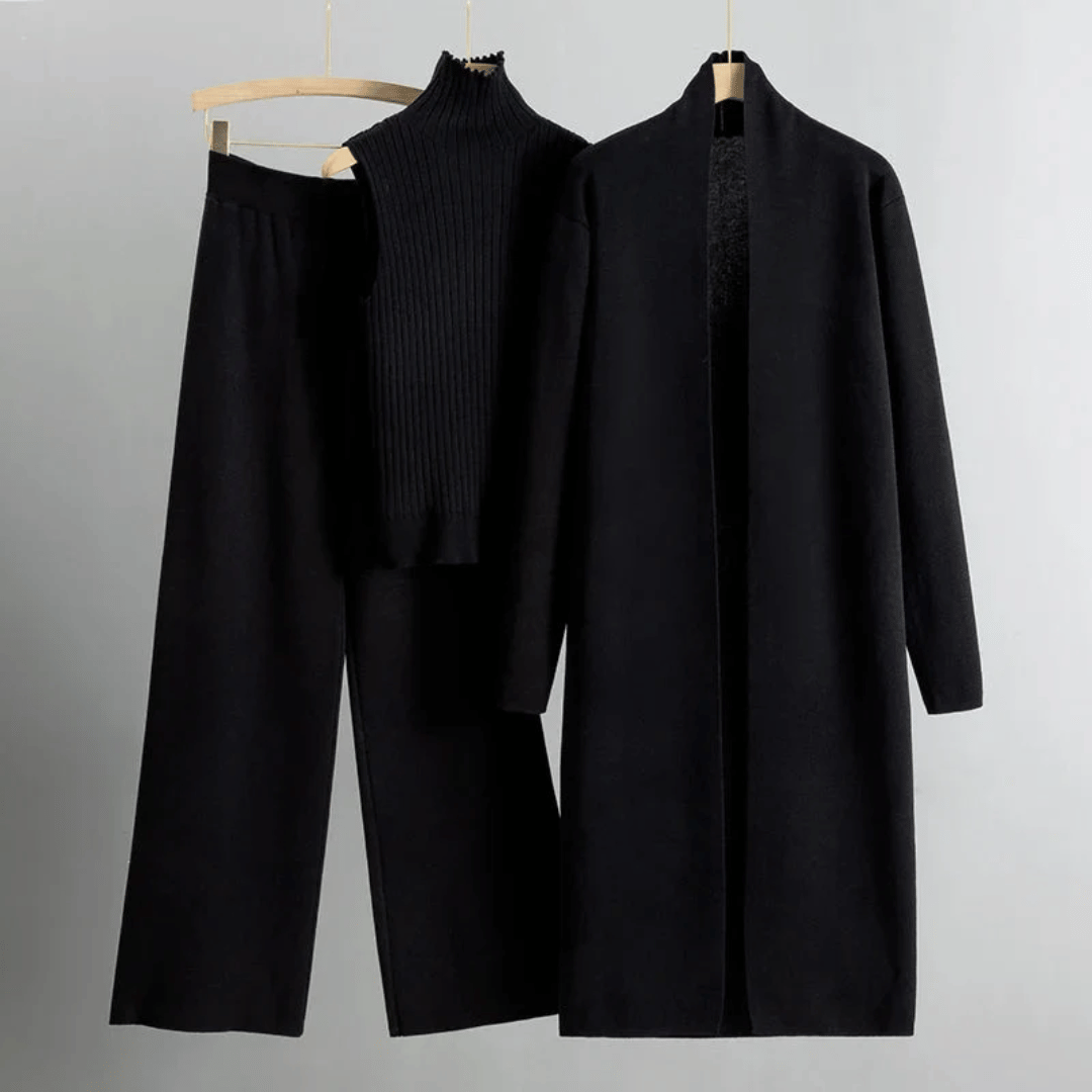 Ensemble Pantalon Trois Pièces Printemps Femme Chic 4