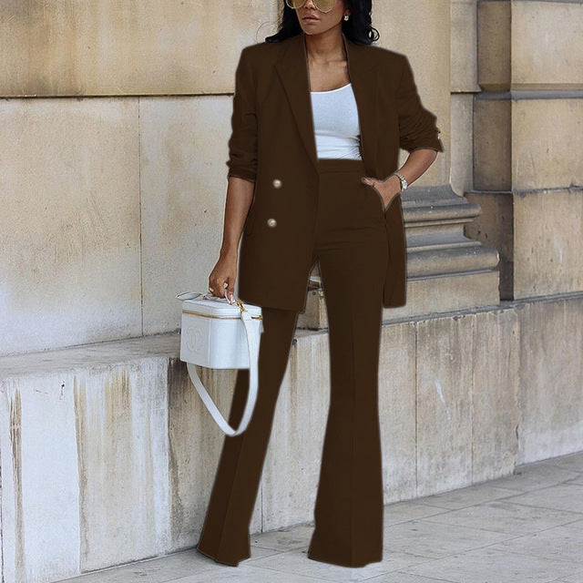 Ensemble Pantalon Veste Femme Chic Moderne 5