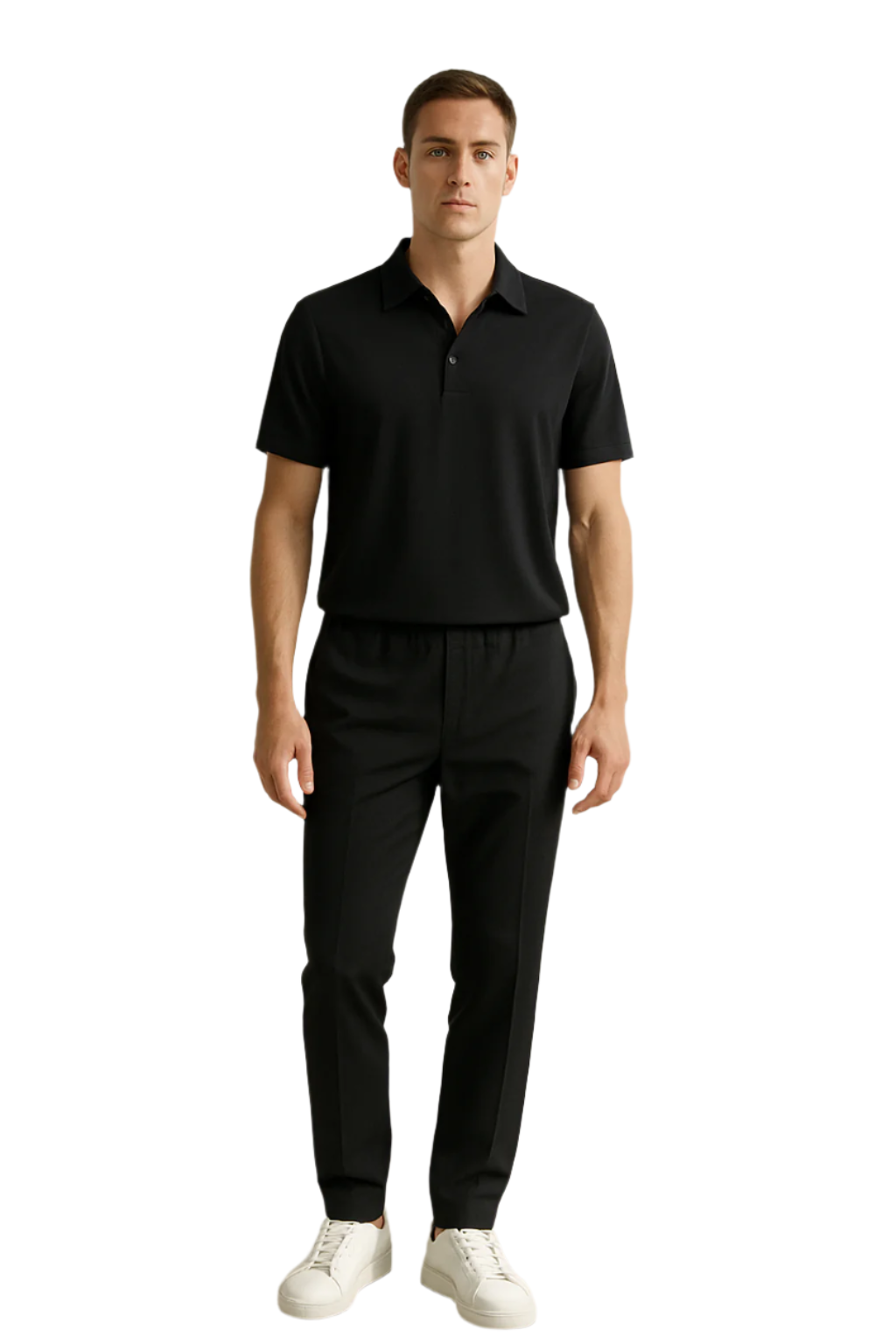 Ensemble Pour Hommes Polo Pantalon Tweed Respirant 0