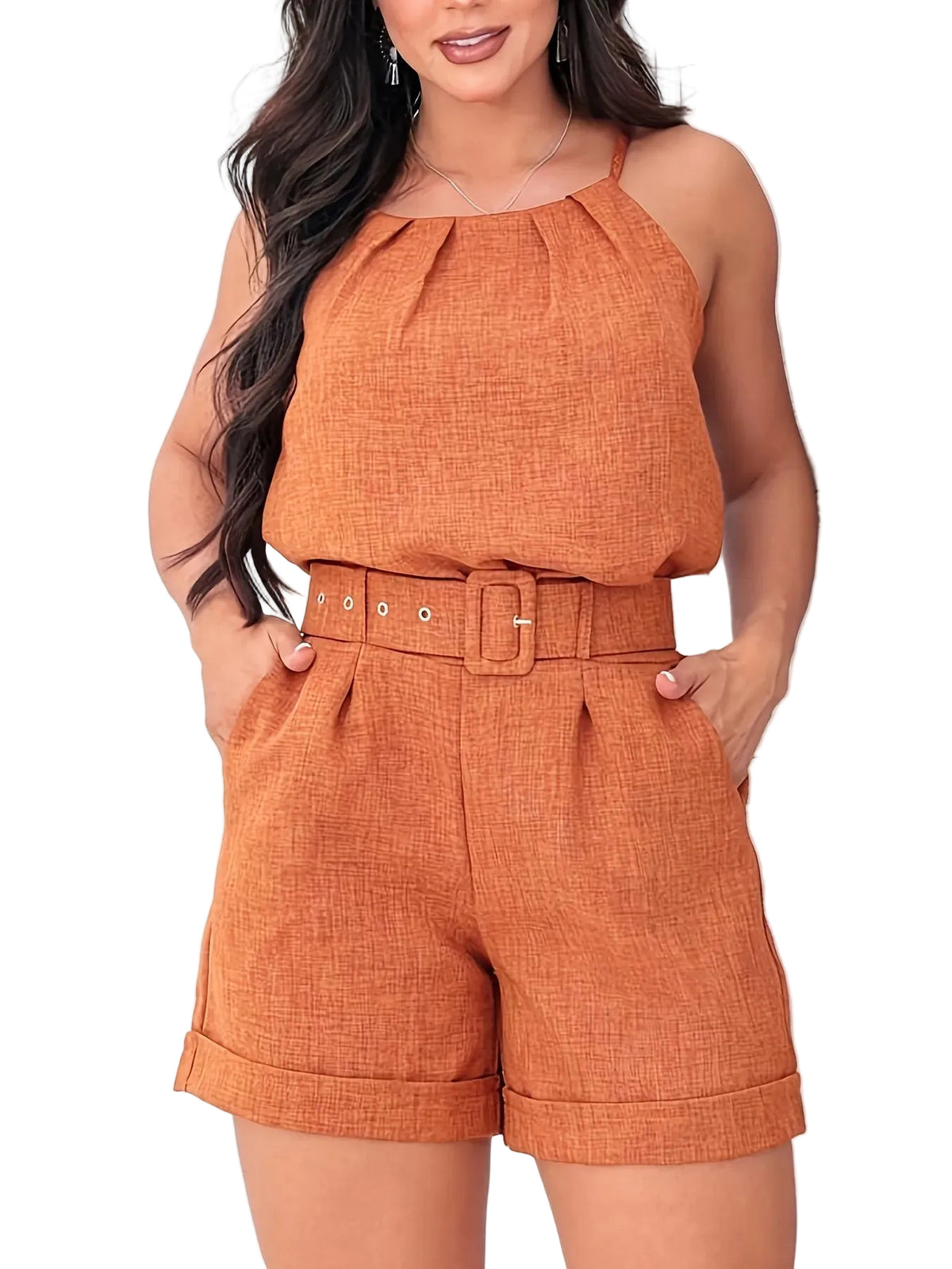 Ensemble Sport Femme Haut Sans Manches et Short Taille Haute Chic 2