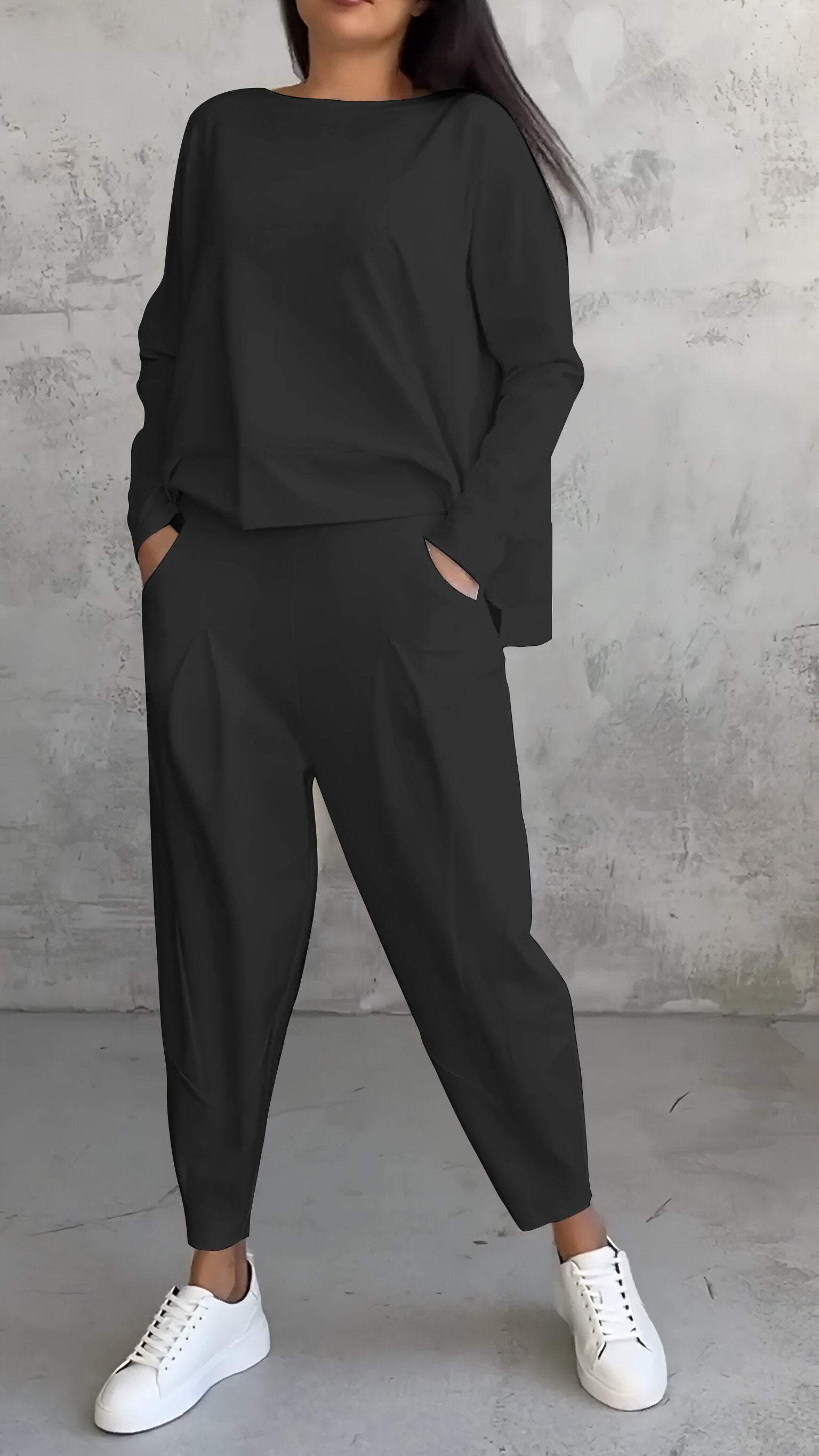 Ensemble d'Été Femmes Coton Décontracté Casual 4