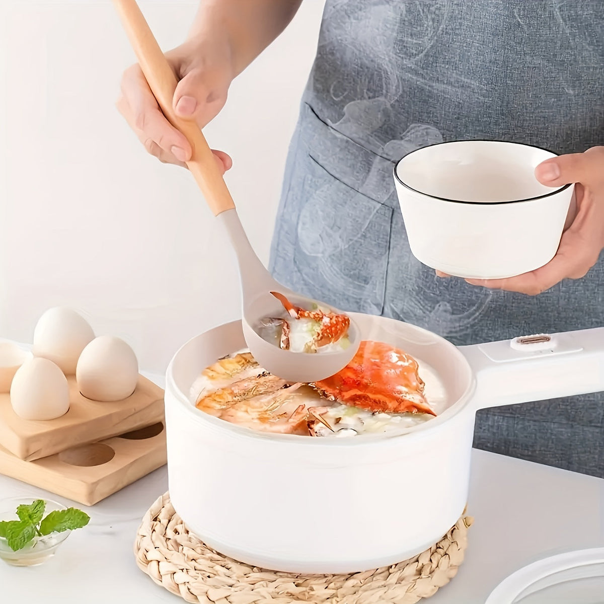 Ensemble d'Ustensiles de Cuisine en Silicone et Bois - 12 Pièces 5