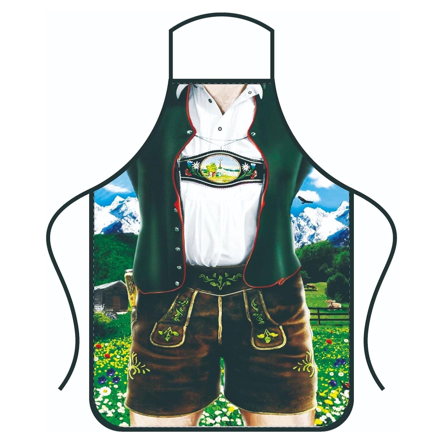 Ensemble de 2 Schürzen Humoristiques pour Couples Style Oktoberfest Imprimé 3D 4