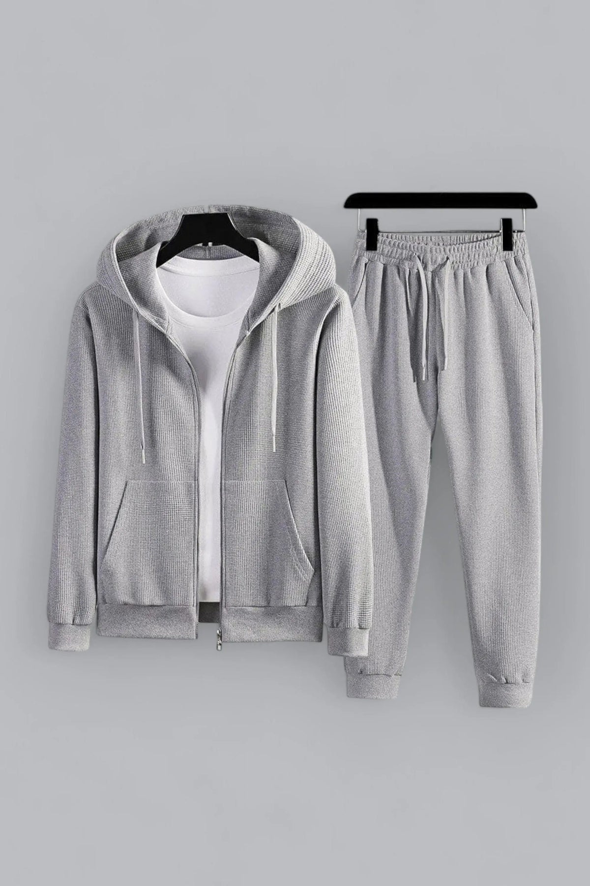 Ensemble de Loungewear Tricoté à Gaufres pour Femmes 1