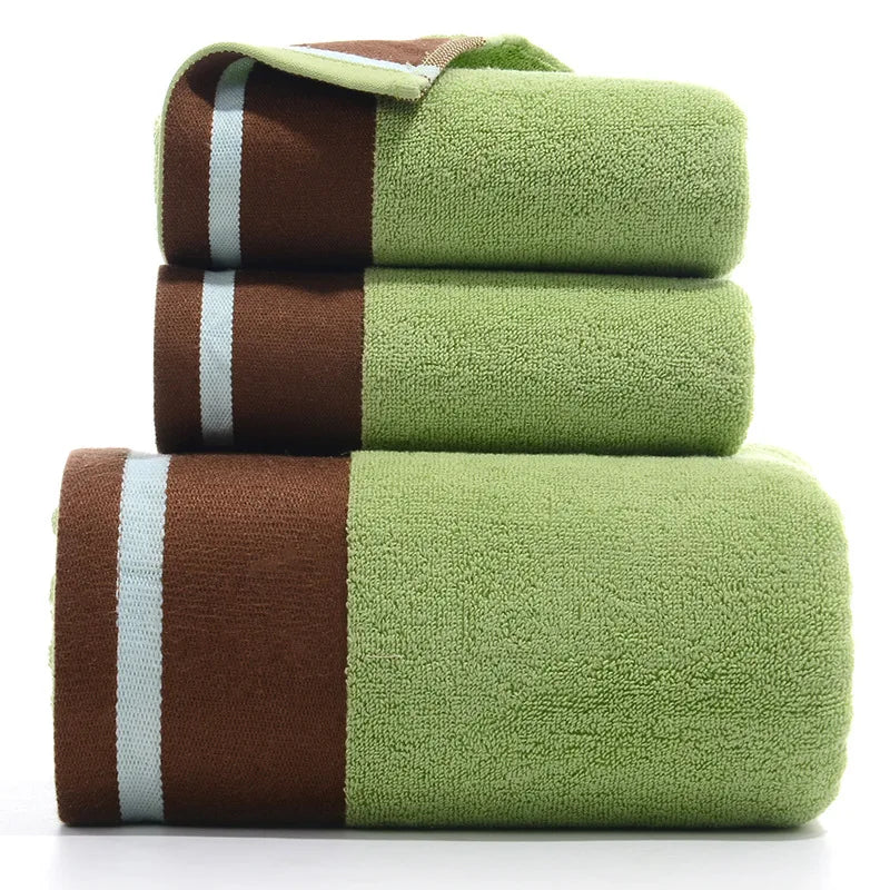 Ensemble de Serviettes de Bain Contemporaines Vertes 0