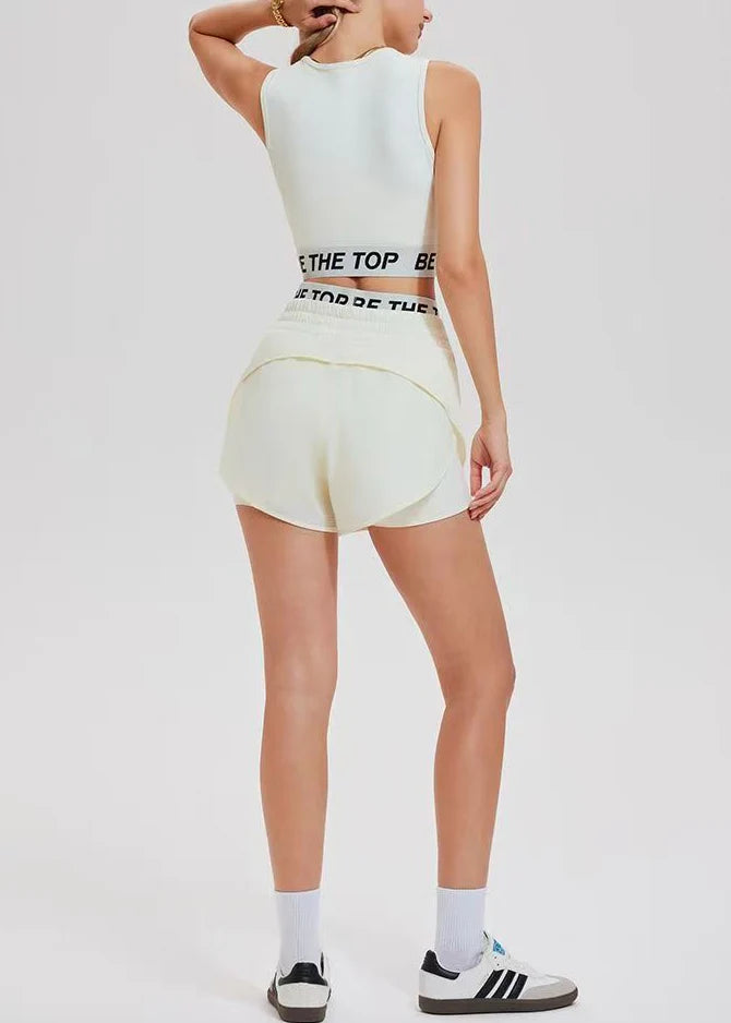 Ensemble de sport tennis femme sans manches respirant 4
