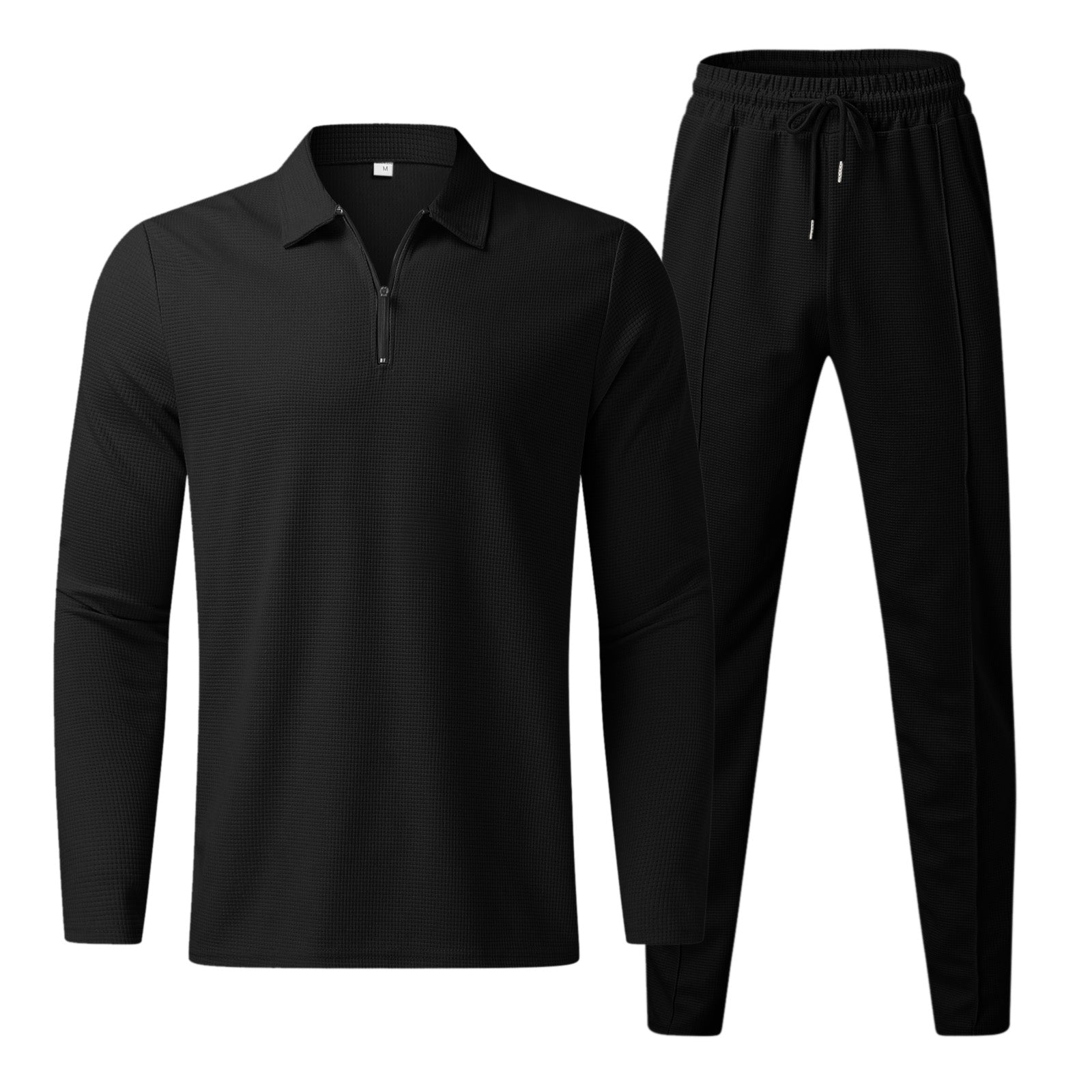 Ensemble de survêtement pour homme à manches longues et fermeture éclair 4